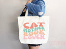 Cat Mom Tote Bag Book Lover Gift For Cat Mom Animal Lover Tote Shopper Cat Lover Bag New Cat Mom Gift for Her Kitten Mom Tote Women's Tote
