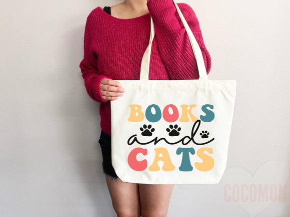 Cat Mom Tote Bag Book Lover Gift For Cat Mom Animal Lover Tote Shopper Cat Lover Bag New Cat Mom Gift for Her Kitten Mom Tote Women's Tote