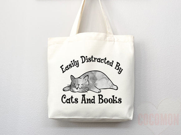 Cat Mom Tote Bag Book Lover Gift For Cat Mom Animal Lover Tote Shopper Cat Lover Bag New Cat Mom Gift for Her Kitten Mom Tote Women's Tote