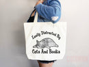 Cat Mom Tote Bag Book Lover Gift For Cat Mom Animal Lover Tote Shopper Cat Lover Bag New Cat Mom Gift for Her Kitten Mom Tote Women's Tote