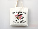 Cat Mom Tote Coffee Lover Tote Bag Book Lover Gift For Cat Mom Animal Lover Tote Shopper Cat Lover Bag New Cat Mom Gift for Her Women's Tote
