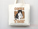 Cat Mom Tote Bag Coffee Lover Gift For Cat Mom Animal Lover Tote Shopper Cat Lover Bag New Cat Mom Gift for Her Kitten Mom Women's Tote Bag