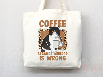 Cat Mom Tote Bag Coffee Lover Gift For Cat Mom Animal Lover Tote Shopper Cat Lover Bag New Cat Mom Gift for Her Kitten Mom Women's Tote Bag