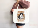 Cat Mom Tote Bag Coffee Lover Gift For Cat Mom Animal Lover Tote Shopper Cat Lover Bag New Cat Mom Gift for Her Kitten Mom Women's Tote Bag