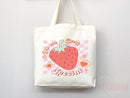 Strawberry Tote Bag Strawberry Lover Gift Spring Tote Shopper Summer Bag Eco Friendly Bag Reusable Grocery Tote Cute Tote Farmers Market Bag