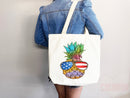 Beach Bag Pineapple Tote Bag Beach Tote Bag Pineapple Lover Gift Spring Tote Shopper Summer Tote Bag Eco Friendly Bag Reusable Grocery Bag