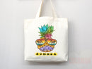Beach Bag Pineapple Tote Bag Beach Tote Bag Pineapple Lover Gift Spring Tote Shopper Summer Tote Bag Eco Friendly Bag Reusable Grocery Bag
