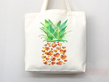 Pineapple Tote Bag Pineapple Lover Gift Spring Tote Shopper Summer Bag Eco Friendly Bag Reusable Grocery Tote Cute Tote Farmers Market Bag