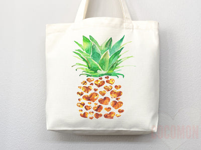 Pineapple Tote Bag Pineapple Lover Gift Spring Tote Shopper Summer Bag Eco Friendly Bag Reusable Grocery Tote Cute Tote Farmers Market Bag