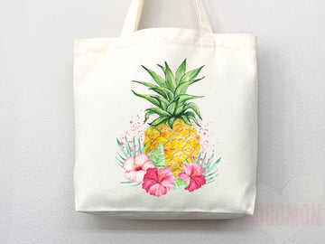 Pineapple Tote Bag Pineapple Lover Gift Spring Tote Shopper Summer Bag Eco Friendly Bag Reusable Grocery Tote Cute Tote Farmers Market Bag