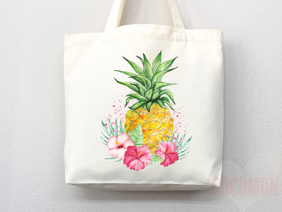 Pineapple Tote Bag Pineapple Lover Gift Spring Tote Shopper Summer Bag Eco Friendly Bag Reusable Grocery Tote Cute Tote Farmers Market Bag