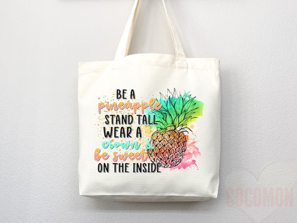Pineapple Tote Bag Pineapple Lover Gift Spring Tote Shopper Summer Bag Eco Friendly Bag Reusable Grocery Tote Cute Tote Farmers Market Bag
