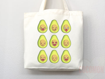 Cute Avocado Tote Bag Avocado Lover Gift Spring Tote Shopper Summer Bag Eco Friendly Bag Reusable Grocery Tote Cute Tote Farmers Market Bag