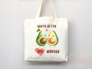 Cute Avocado Tote Bag Avocado Lover Gift Spring Tote Shopper Summer Bag Eco Friendly Bag Reusable Grocery Tote Cute Tote Farmers Market Bag