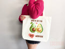Cute Avocado Tote Bag Avocado Lover Gift Spring Tote Shopper Summer Bag Eco Friendly Bag Reusable Grocery Tote Cute Tote Farmers Market Bag