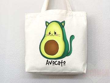 Cute Avocado Tote Bag Avocado Lover Gift Spring Tote Shopper Summer Bag Eco Friendly Bag Reusable Grocery Tote Cute Tote Farmers Market Bag