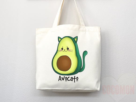 Cute Avocado Tote Bag Avocado Lover Gift Spring Tote Shopper Summer Bag Eco Friendly Bag Reusable Grocery Tote Cute Tote Farmers Market Bag