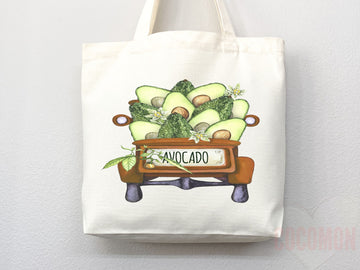 Cute Avocado Tote Bag Avocado Lover Gift Spring Tote Shopper Summer Bag Eco Friendly Bag Reusable Grocery Tote Cute Tote Farmers Market Bag