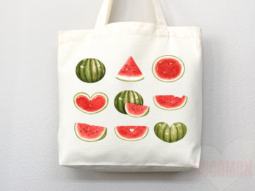 Watermelon Tote Bag Watermelon Lover Gift Spring Tote Shopper Summer Bag Eco Friendly Bag Reusable Grocery Tote Cute Tote Farmers Market Bag