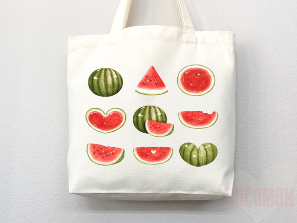 Watermelon Tote Bag Watermelon Lover Gift Spring Tote Shopper Summer Bag Eco Friendly Bag Reusable Grocery Tote Cute Tote Farmers Market Bag