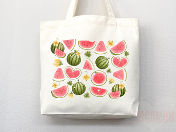 Watermelon Tote Bag Watermelon Lover Gift Spring Tote Shopper Summer Bag Eco Friendly Bag Reusable Grocery Tote Cute Tote Farmers Market Bag