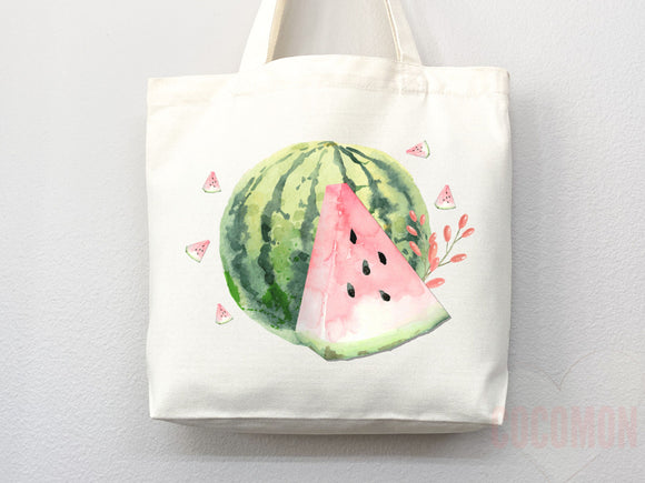 Watermelon Tote Bag Watermelon Lover Gift Spring Tote Shopper Summer Bag Eco Friendly Bag Reusable Grocery Tote Cute Tote Farmers Market Bag