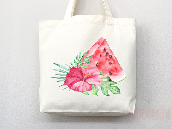 Watermelon Tote Bag Watermelon Lover Gift Spring Tote Shopper Summer Bag Eco Friendly Bag Reusable Grocery Tote Cute Tote Farmers Market Bag