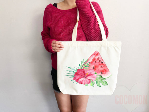 Watermelon Tote Bag Watermelon Lover Gift Spring Tote Shopper Summer Bag Eco Friendly Bag Reusable Grocery Tote Cute Tote Farmers Market Bag