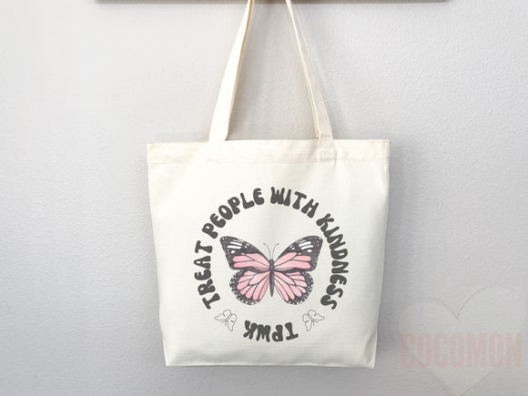 Kindness Tote Bag Canvas Womens Tote For Her Cute Tote Bag Reusable Bag Grocery Tote Shopper Aesthetic Tote Everyday Tote Eco Friendly Bag