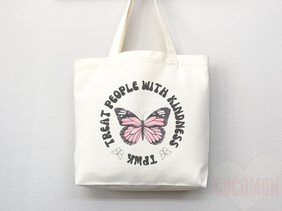 Kindness Tote Bag Canvas Womens Tote For Her Cute Tote Bag Reusable Bag Grocery Tote Shopper Aesthetic Tote Everyday Tote Eco Friendly Bag