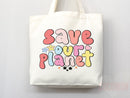 Create A Kinder Planet Tote Bag Canvas Women Tote For Her Cute Tote Bag Reusable Bag Grocery Tote Shopper Everyday Tote Bag Eco Friendly Bag