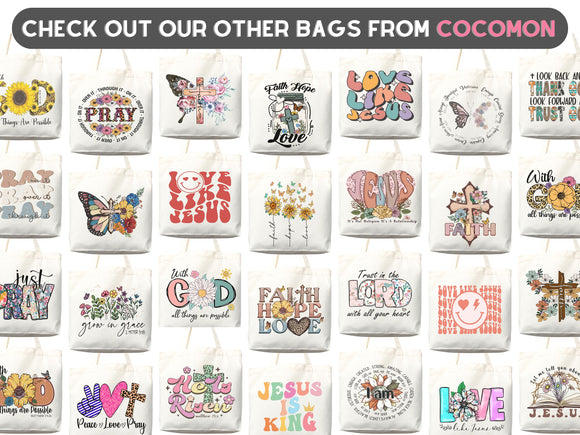 Faith Tote Bag Christian Tote Bag Canvas Gift Religious Gift Scripture Gift Bible Verse Christian Girl Gift Church Gift School Tote Shopper