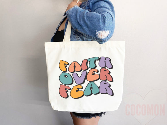 Faith Tote Bag Christian Tote Bag Canvas Gift Religious Gift Scripture Gift Bible Verse Christian Girl Gift Church Gift School Tote Shopper