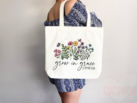 Faith Tote Bag Christian Tote Bag Canvas Gift Religious Gift Scripture Gift Bible Verse Christian Girl Gift Church Gift School Tote Shopper