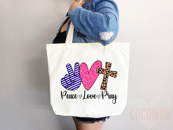 Faith Tote Bag Christian Tote Bag Canvas Gift Religious Gift Scripture Gift Bible Verse Christian Girl Gift Church Gift School Tote Shopper