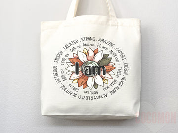 Faith Tote Bag Christian Tote Bag Canvas Gift Religious Gift Scripture Gift Bible Verse Christian Girl Gift Church Gift School Tote Shopper
