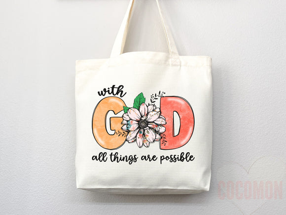 Faith Tote Bag Christian Tote Bag Canvas Gift Religious Gift Scripture Gift Bible Verse Christian Girl Gift Church Gift School Tote Shopper