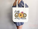 Faith Tote Bag Christian Tote Bag Canvas Gift Religious Gift Scripture Gift Bible Verse Christian Girl Gift Church Gift School Tote Shopper