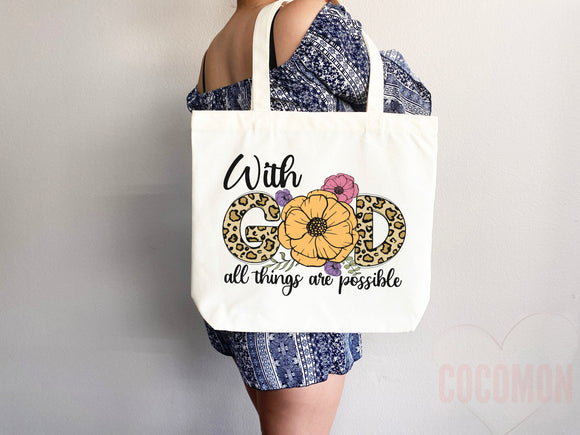 Faith Tote Bag Christian Tote Bag Canvas Gift Religious Gift Scripture Gift Bible Verse Christian Girl Gift Church Gift School Tote Shopper