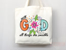 Faith Tote Bag Christian Tote Bag Canvas Gift Religious Gift Scripture Gift Bible Verse Christian Girl Gift Church Gift School Tote Shopper