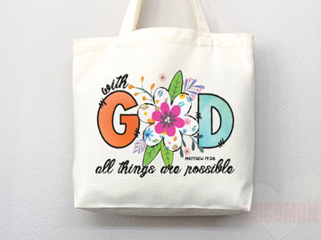 Faith Tote Bag Christian Tote Bag Canvas Gift Religious Gift Scripture Gift Bible Verse Christian Girl Gift Church Gift School Tote Shopper