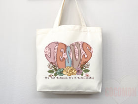 Faith Tote Bag Christian Tote Bag Canvas Gift Religious Gift Scripture Gift Bible Verse Christian Girl Gift Church Gift School Tote Shopper