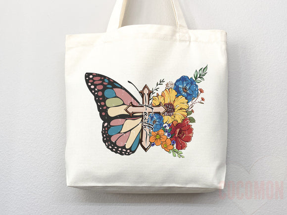 Faith Tote Bag Christian Tote Bag Canvas Gift Religious Gift Scripture Gift Bible Verse Christian Girl Gift Church Gift School Tote Shopper