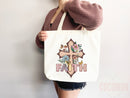 Faith Tote Bag Christian Tote Bag Canvas Gift Religious Gift Scripture Gift Bible Verse Christian Girl Gift Church Gift School Tote Shopper
