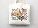 Faith Tote Bag Christian Tote Bag Canvas Gift Religious Gift Scripture Gift Bible Verse Christian Girl Gift Church Gift School Tote Shopper