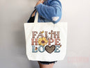Faith Tote Bag Christian Tote Bag Canvas Gift Religious Gift Scripture Gift Bible Verse Christian Girl Gift Church Gift School Tote Shopper