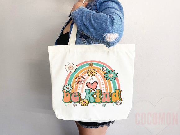 Kindness Tote Bag Canvas Womens Tote For Her Cute Tote Bag Reusable Bag Grocery Tote Shopper Aesthetic Tote Everyday Tote Eco Friendly Bag