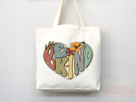 Kindness Tote Bag Canvas Womens Tote For Her Cute Tote Bag Reusable Bag Grocery Tote Shopper Aesthetic Tote Everyday Tote Eco Friendly Bag