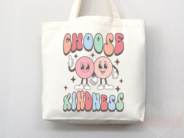 Kindness Tote Bag Canvas Womens Tote For Her Cute Tote Bag Reusable Bag Grocery Tote Shopper Aesthetic Tote Everyday Tote Eco Friendly Bag
