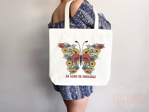 Kindness Tote Bag Canvas Womens Tote For Her Cute Tote Bag Reusable Bag Grocery Tote Shopper Aesthetic Tote Everyday Tote Eco Friendly Bag